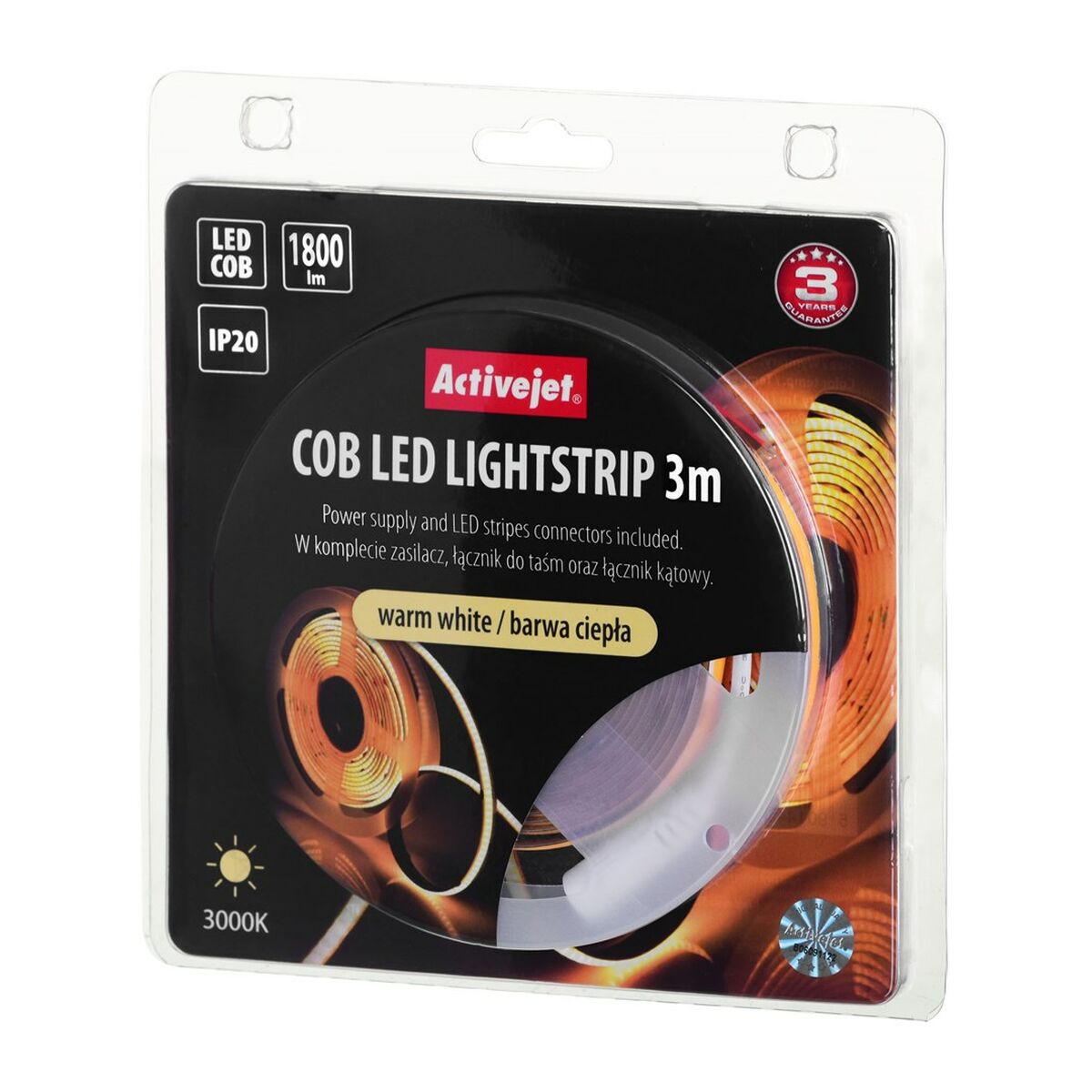 Reflective tape Activejet AJE-COB 3m ciep No Soft green F 19 W 1800 Lm